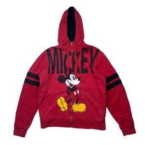 Disney Mickey Mouse Japan Full Zip Striped Hoodie Jacket